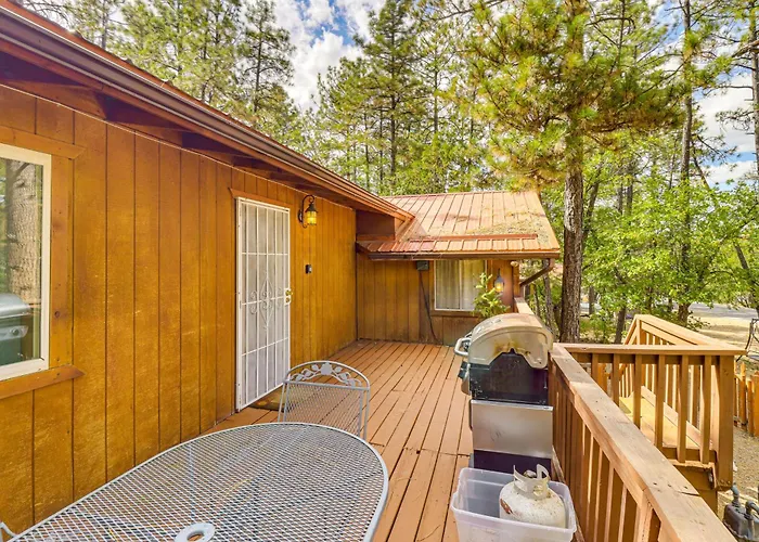 4 Mi To Rainbow Lake! Cozy Forest-view Gem W/ Deck * Pinetop-Lakeside